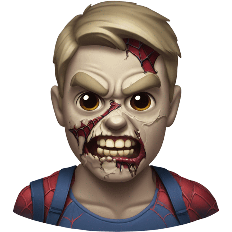 Zombie Spiderman fightto bear emoji