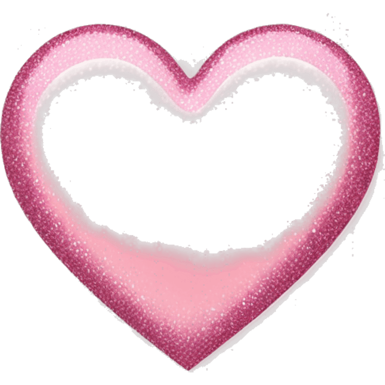 soft pink heart with glitter emoji