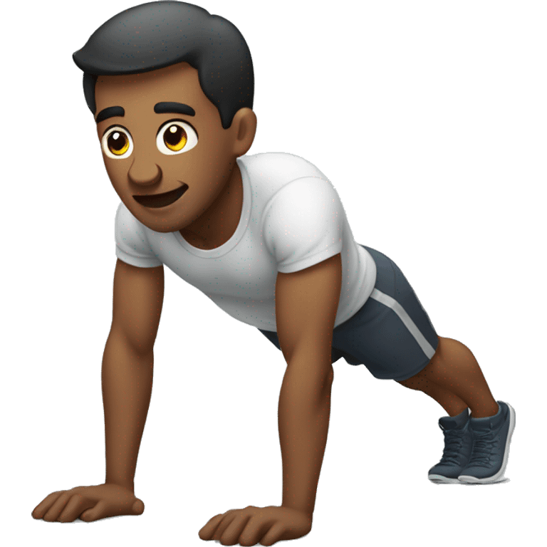 guy doing a pushup emoji