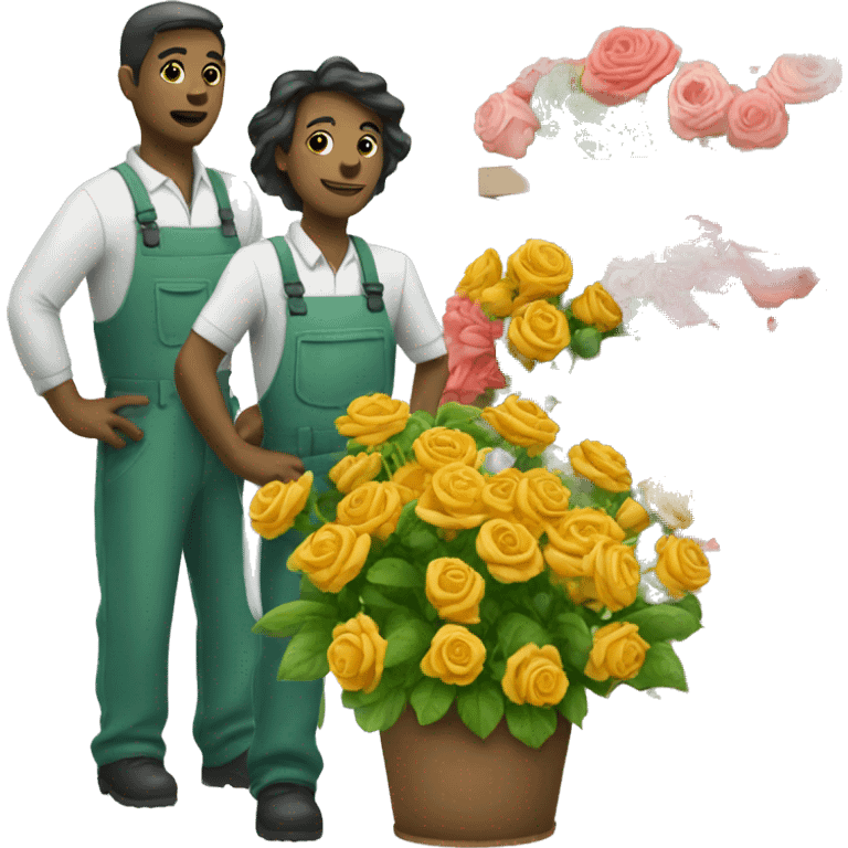 florist with delivery men emoji