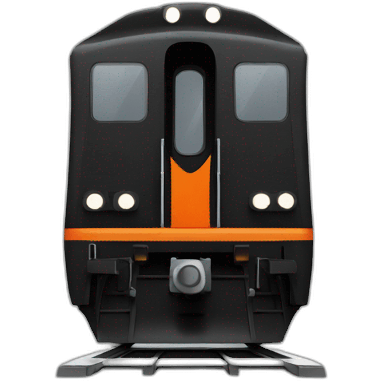 leo Express train black with orange accent emoji