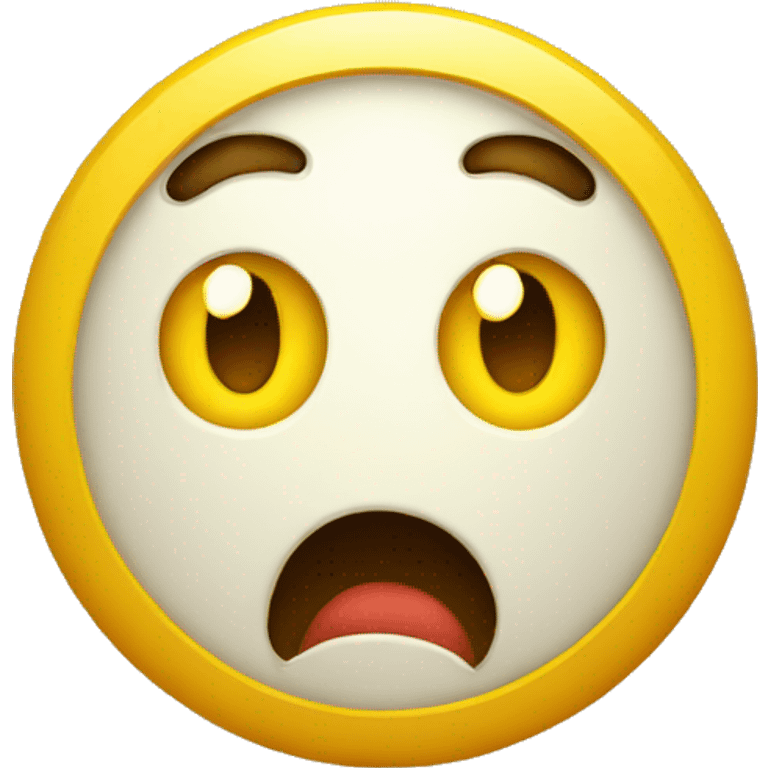 shocked face emoji round yellow emoji