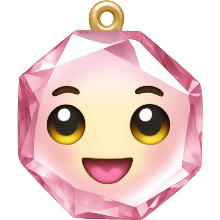 Light pink crystal charm emoji