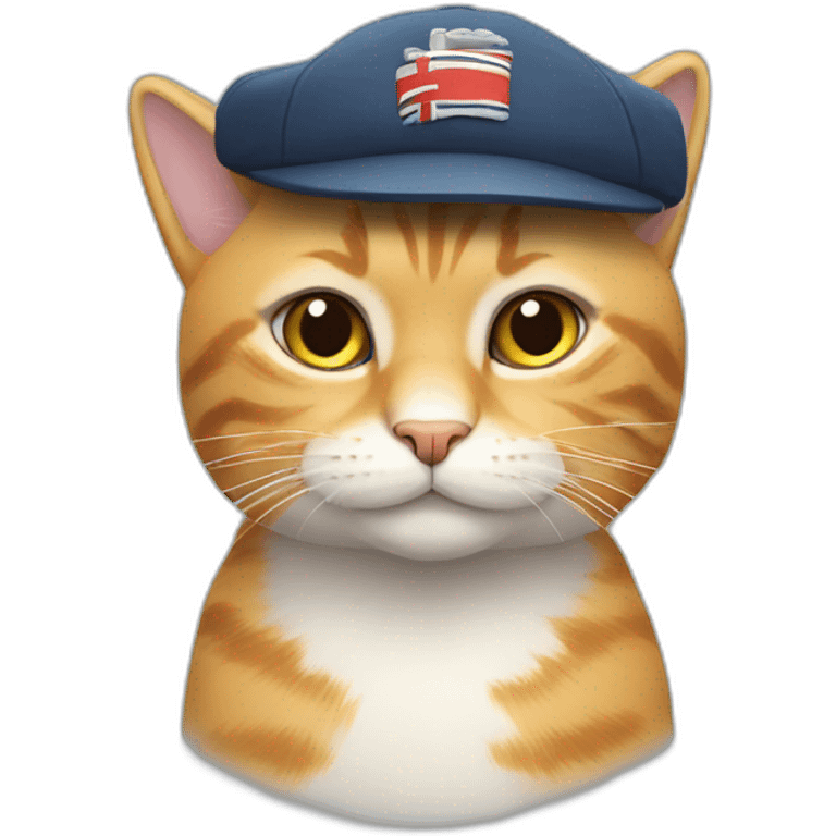 A norvegian cat with cap  emoji