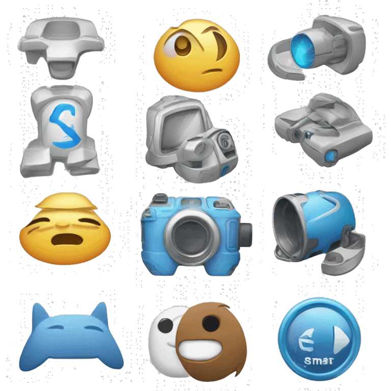 Create a logo for a Telegram bot that can convert any sticker into a photo, video or gif. abbreviation STMB. use Recycling Symbol Emoji as the basis for this logo emoji