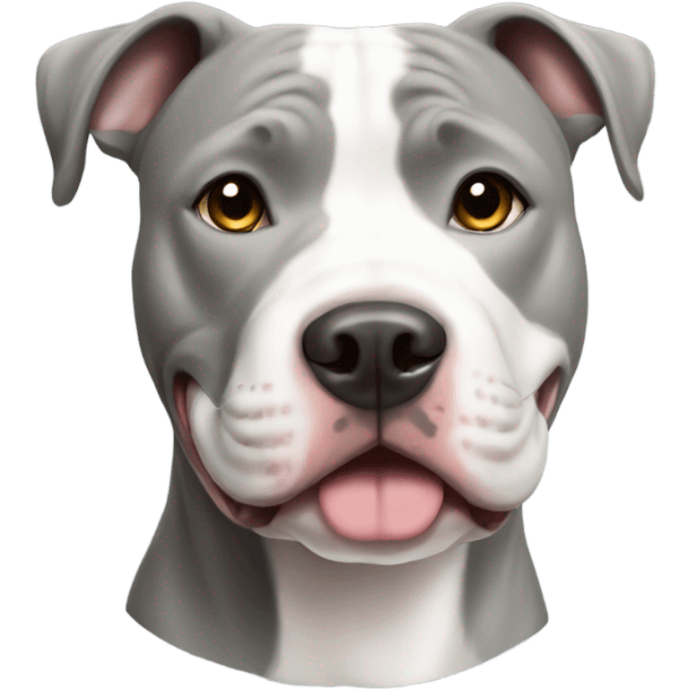 Grey and white pit bull emoji