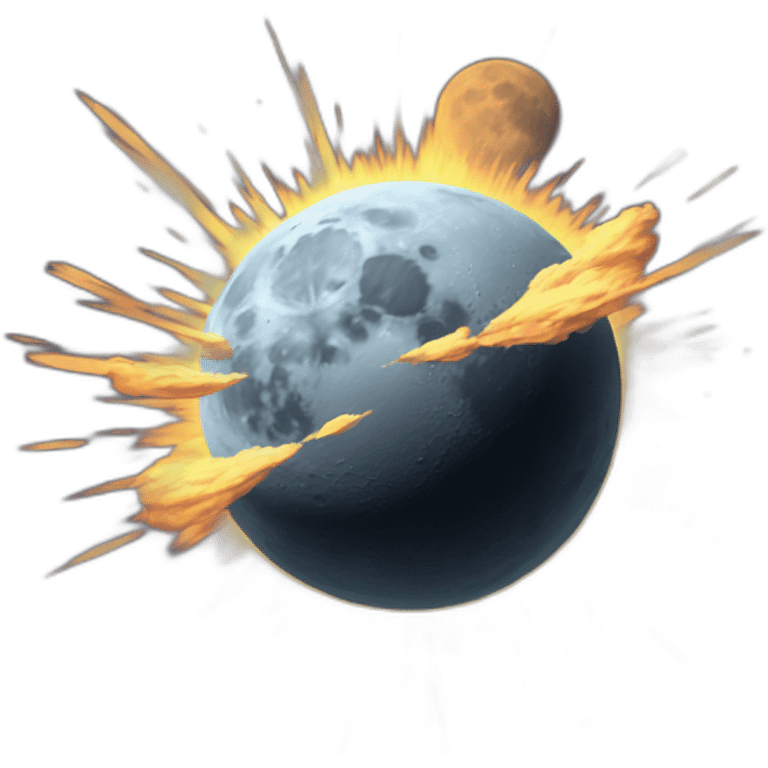 explosion of the moon emoji