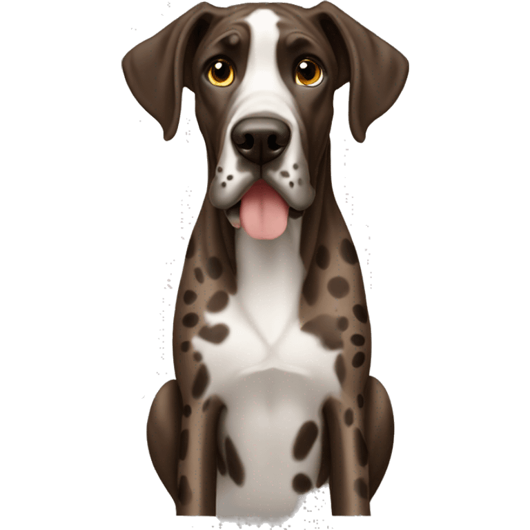 Brown spotted Great Dane emoji