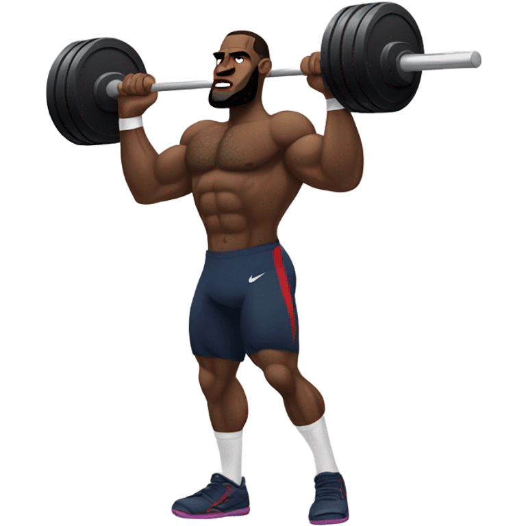 LeBron lifting weights  emoji