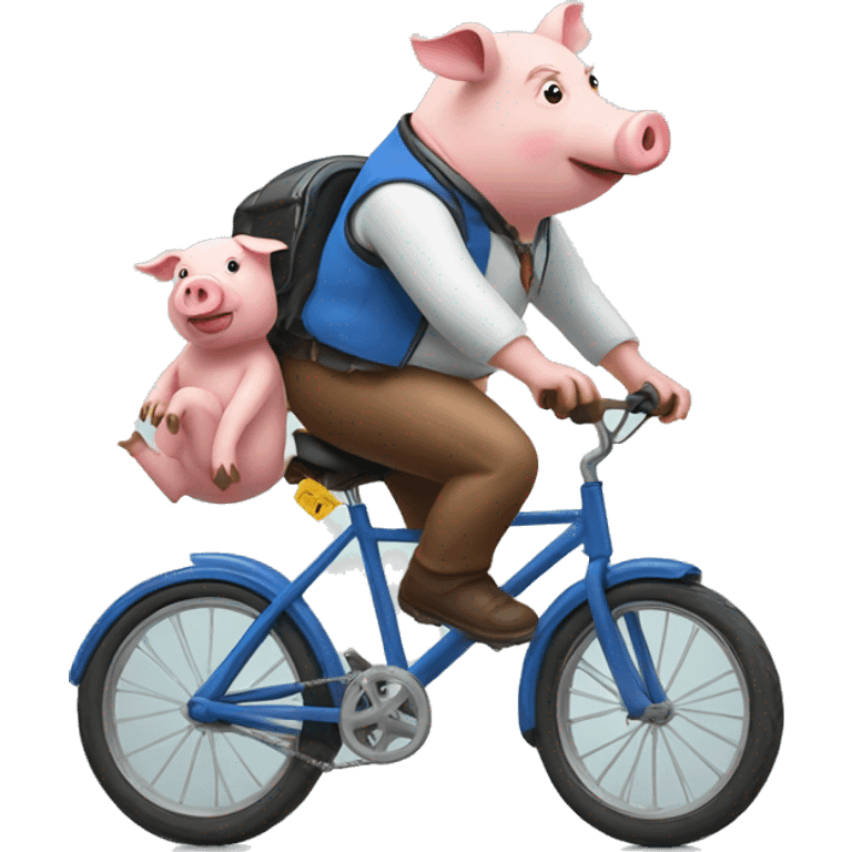 Pig riding a bike emoji