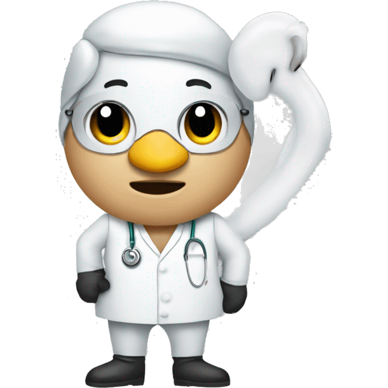 a swan-surgeon emoji