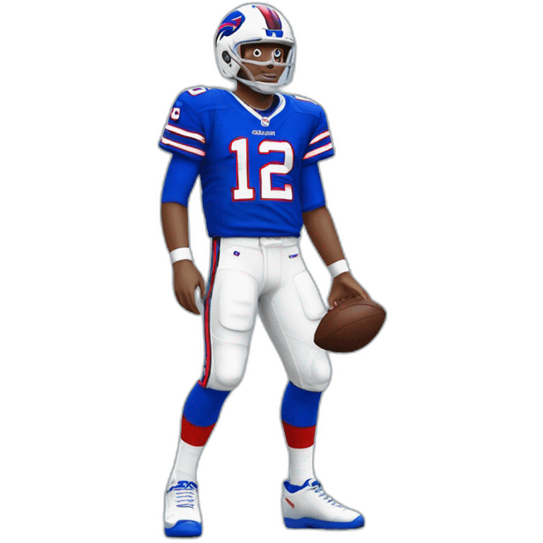 buffalo bills quarterback with white socks emoji