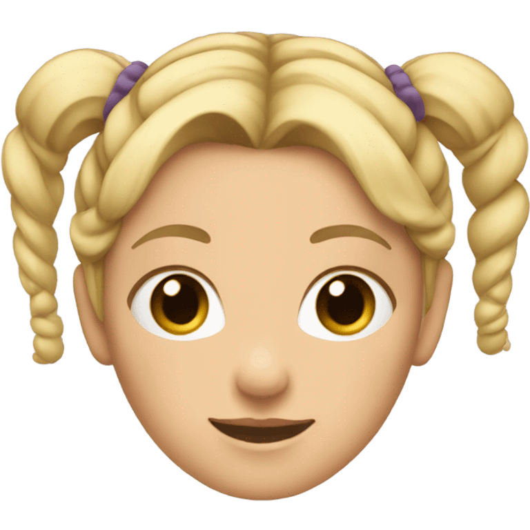 Pigtail blonde girl emoji