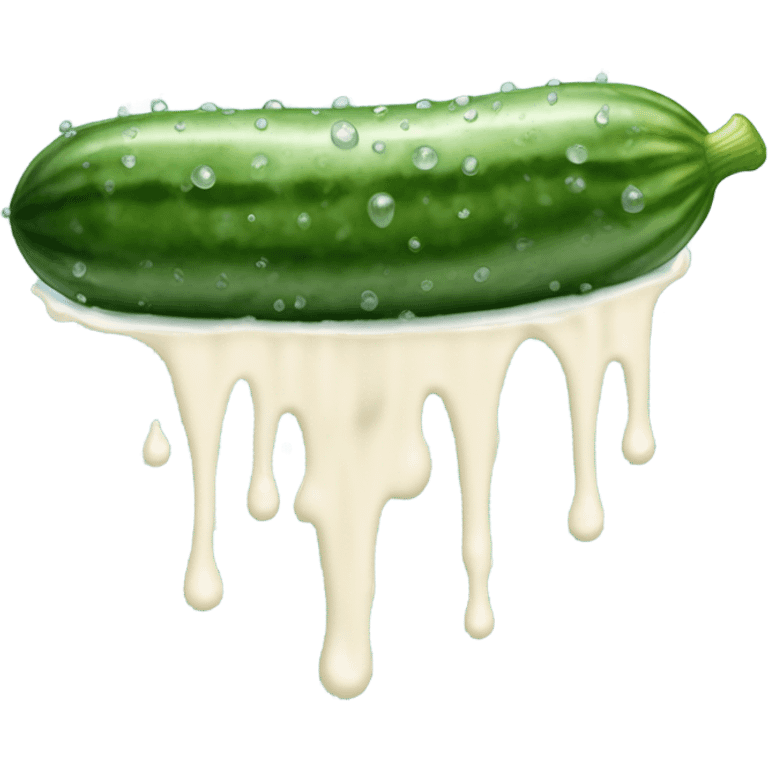 Cucumber covered in milk emoji