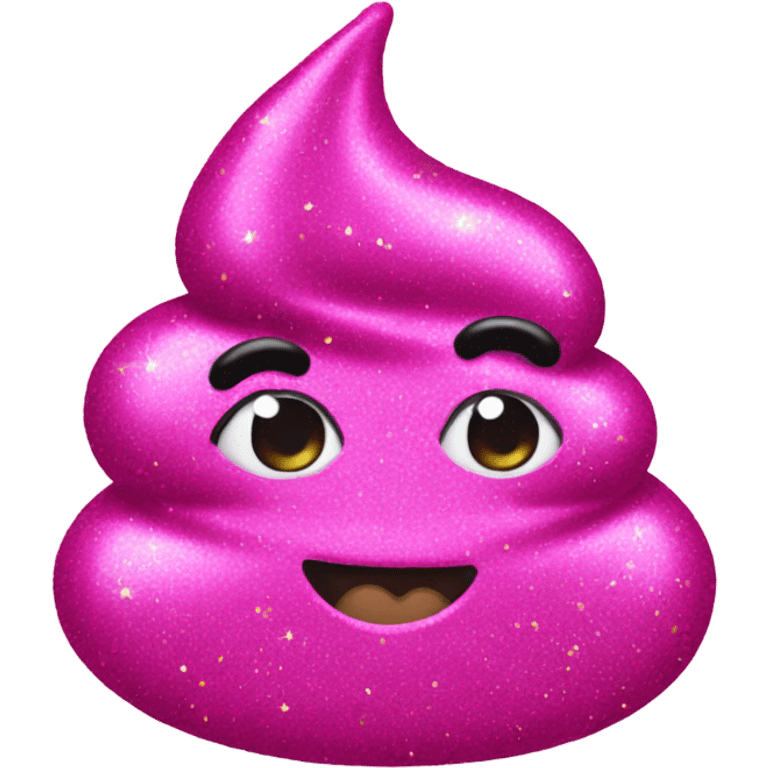 pink glittery poop emoji