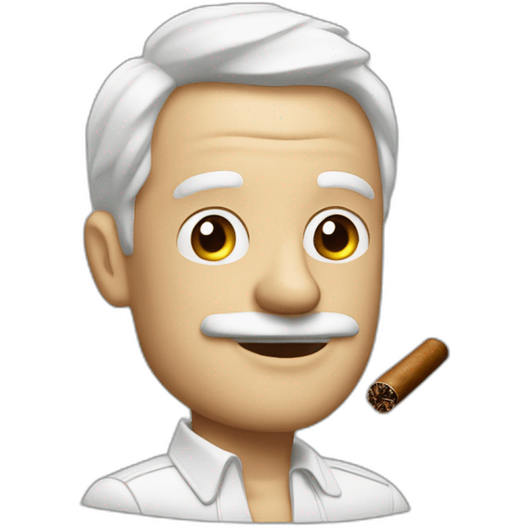 white sigma man with cigar emoji