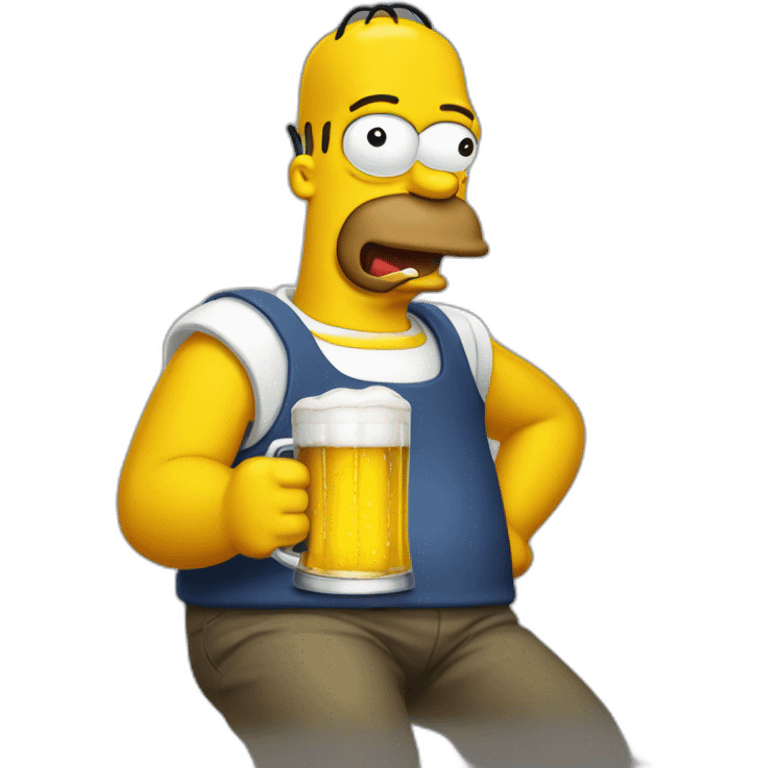 Homer simsons drink beer emoji