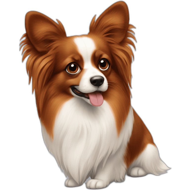 Papillon roux emoji