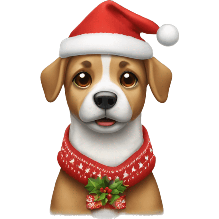 Hund mit weihnachtspullover emoji