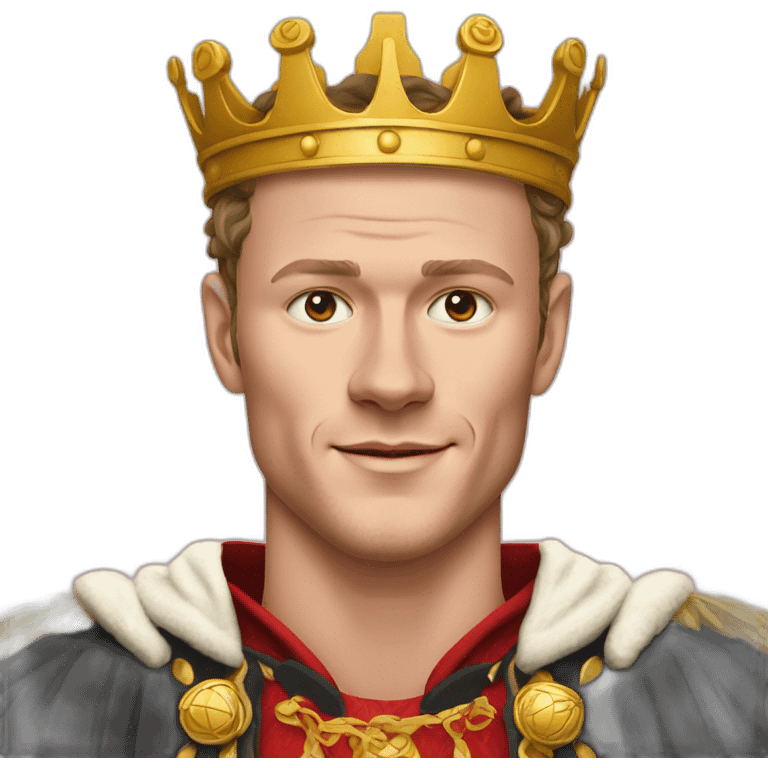 Jonathan Toews as a king with a royal robe on emoji