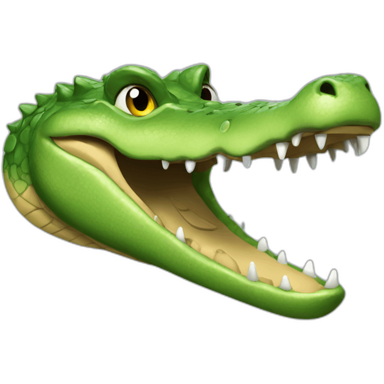 really cool crocodile emoji