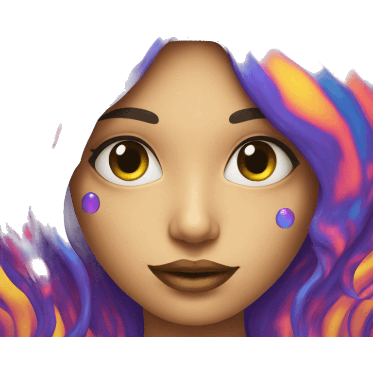 Psychedelic girl emoji