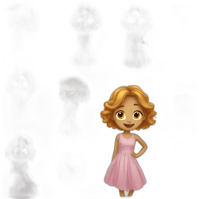 Girl with nice dress emoji