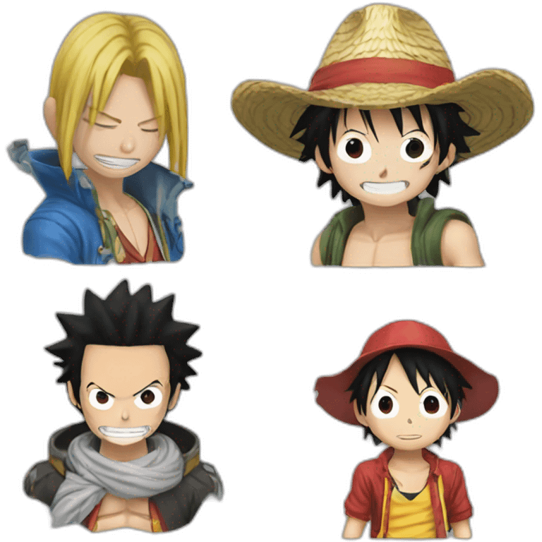 Luffy and moto emoji