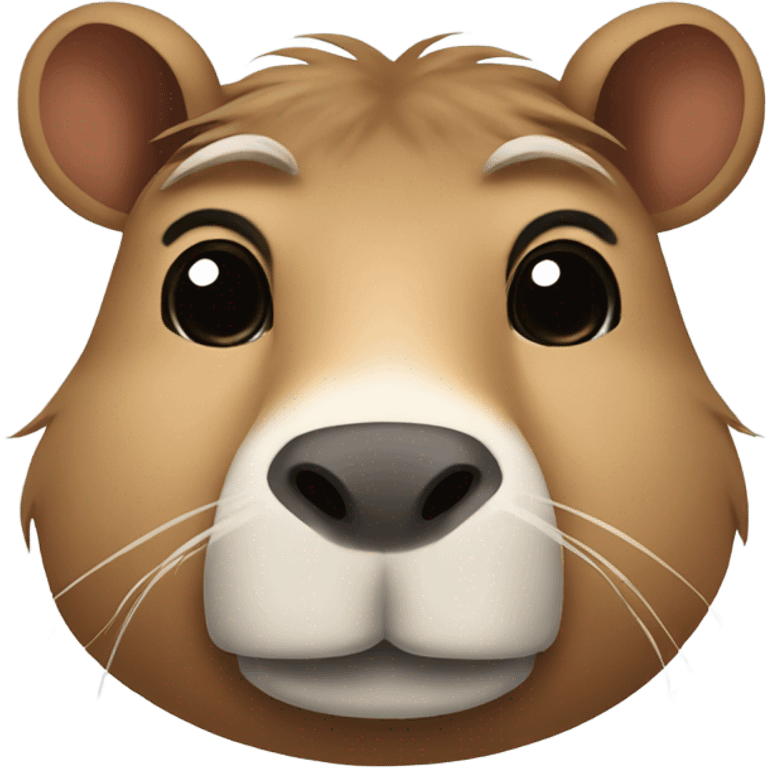 capybara with a mustache emoji