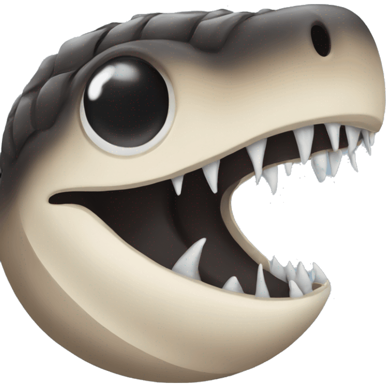 Black and white sandworm  emoji