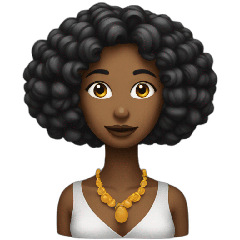 Gode vibrant femme noir emoji