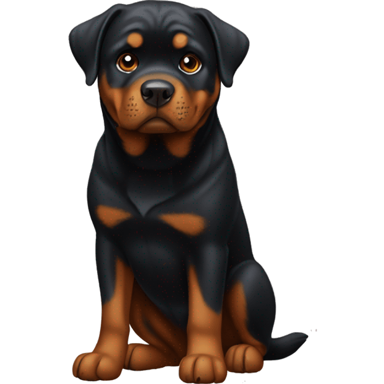 Rottweiler pooping emoji