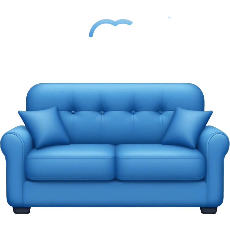 an iPhone on a blue couch emoji