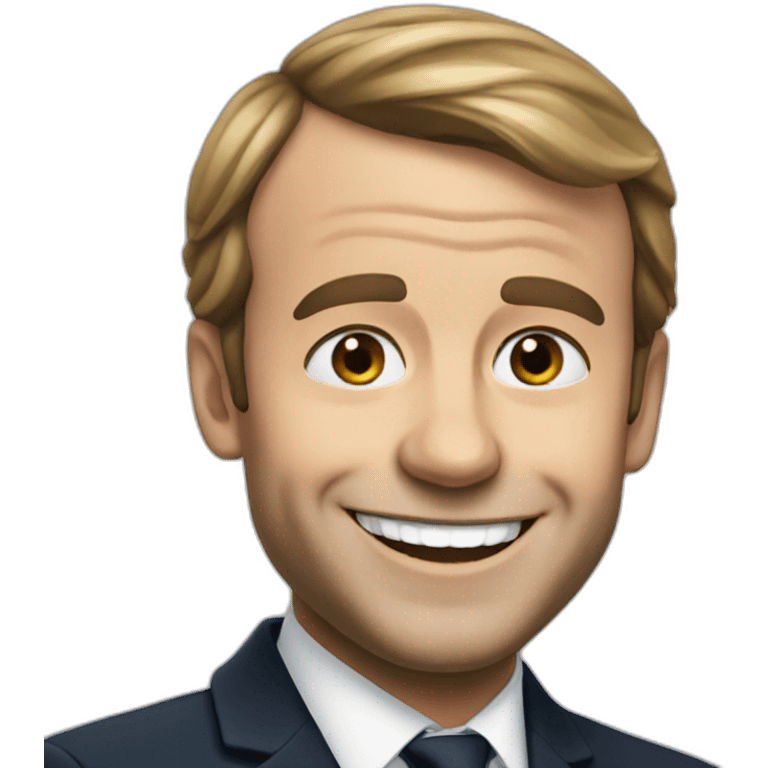 Macron smiling emoji