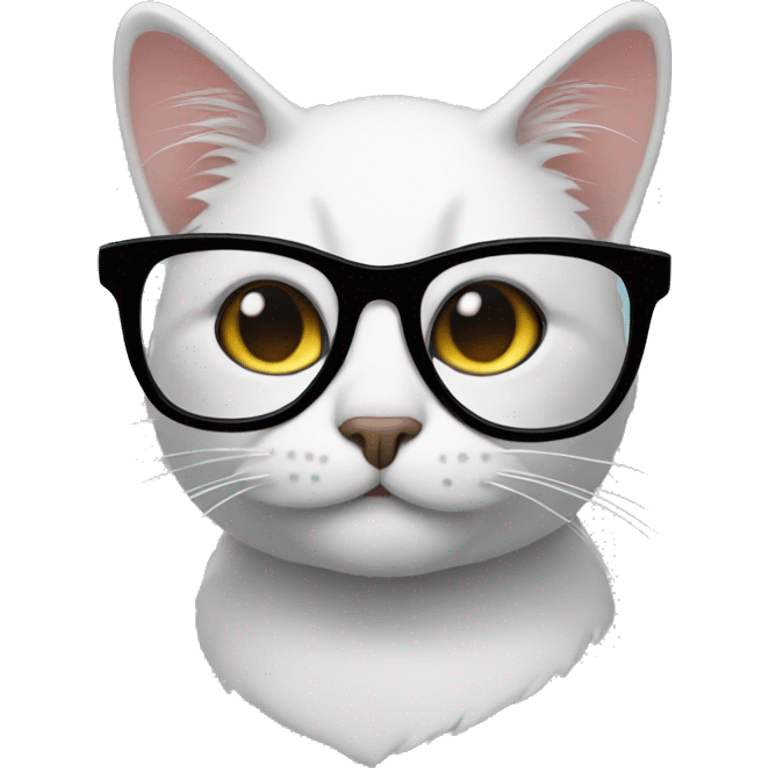 cat with black glasses facing right emoji