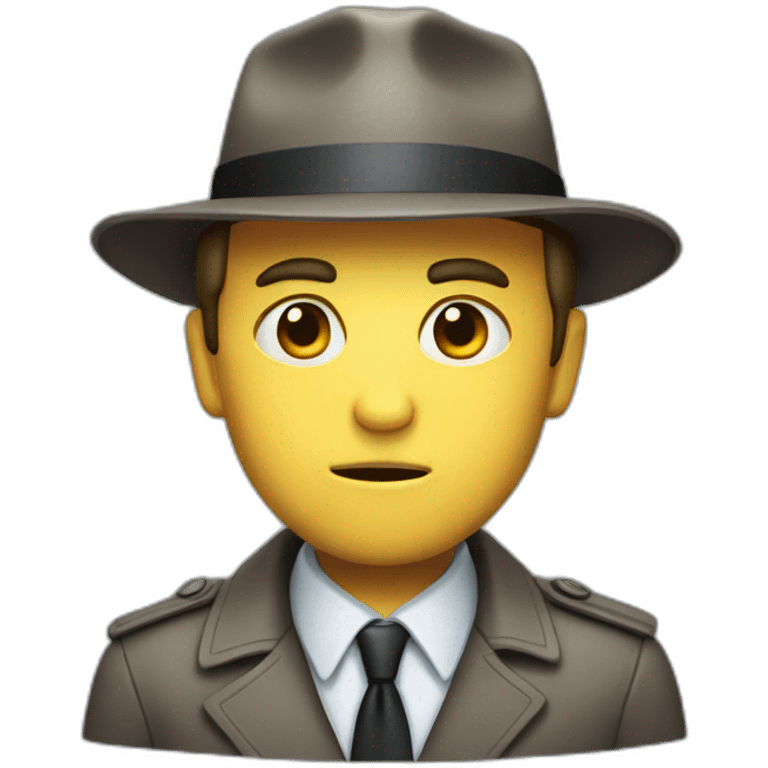 suspicious detective emoji