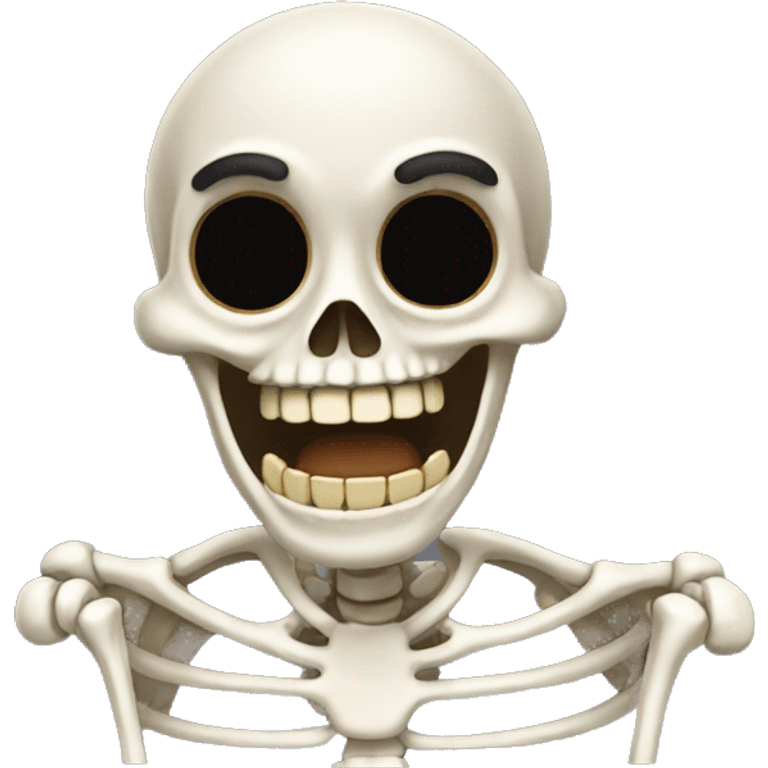 skeleton laughing hysterically emoji