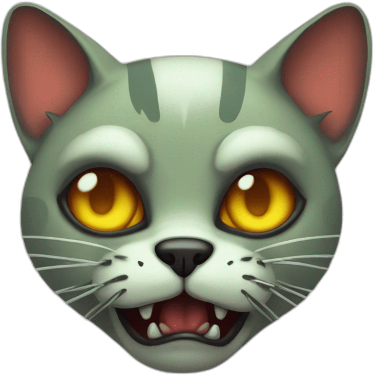 Atomic zombie cat emoji