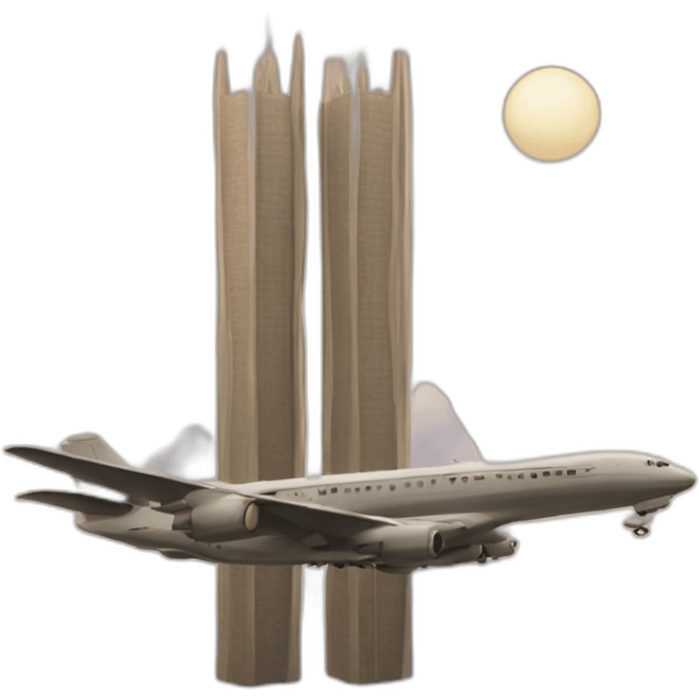 two-towers-plane emoji