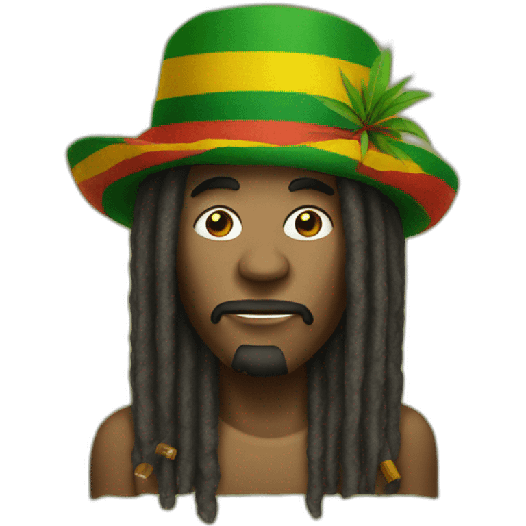 rasta with a cigar emoji