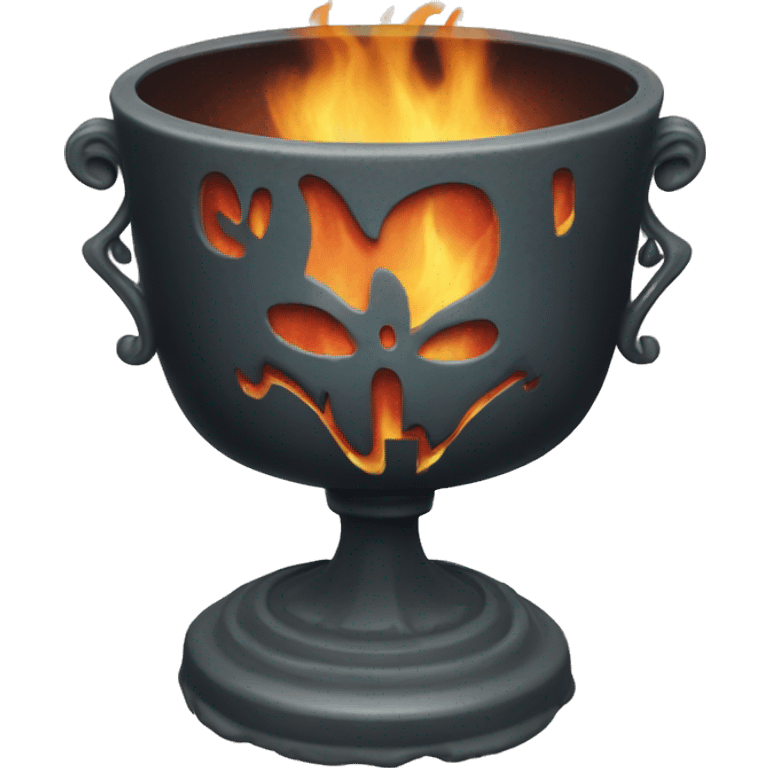 goblet of fire with flames coming up emoji