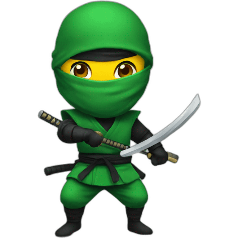 Ninja in green emoji