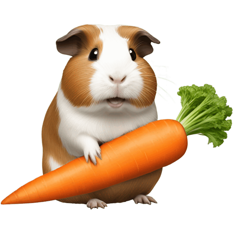 A guinea pig riding a carrot  emoji