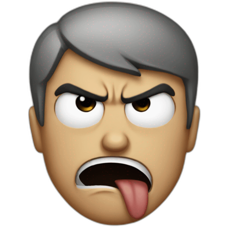 Angry emojis that pulls the tongue emoji