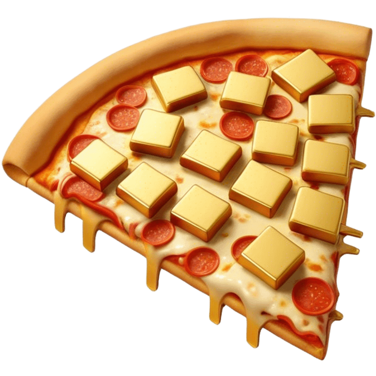 Pizza with gold bars emoji