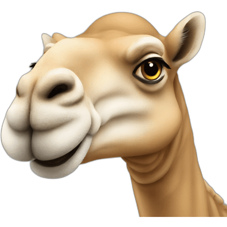 Smiled camel emoji