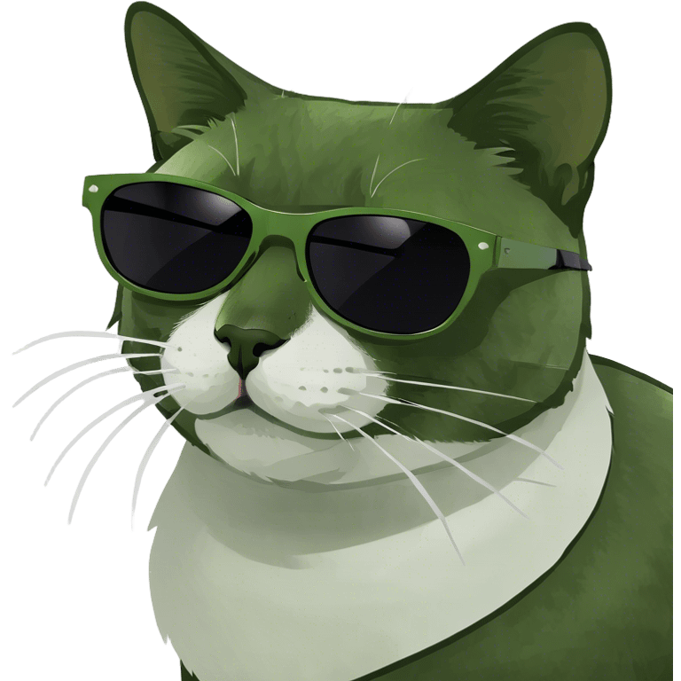 Cat with sunglasses emoji