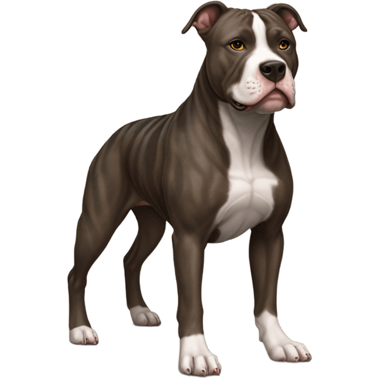 American pitbull terrier dark brindle emoji