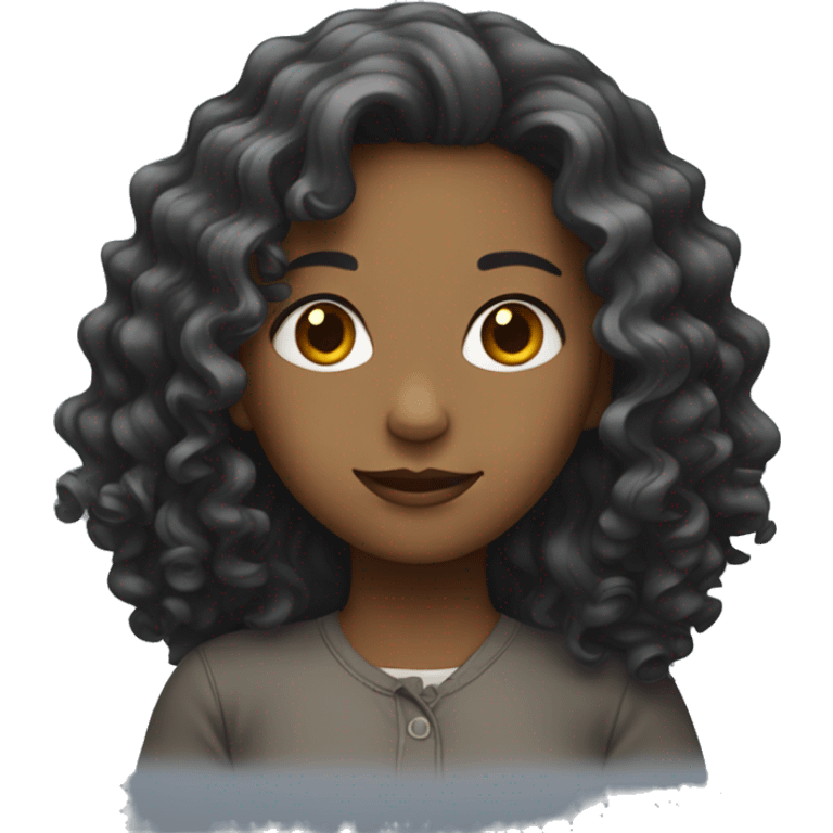 The girl with wavy hair emoji