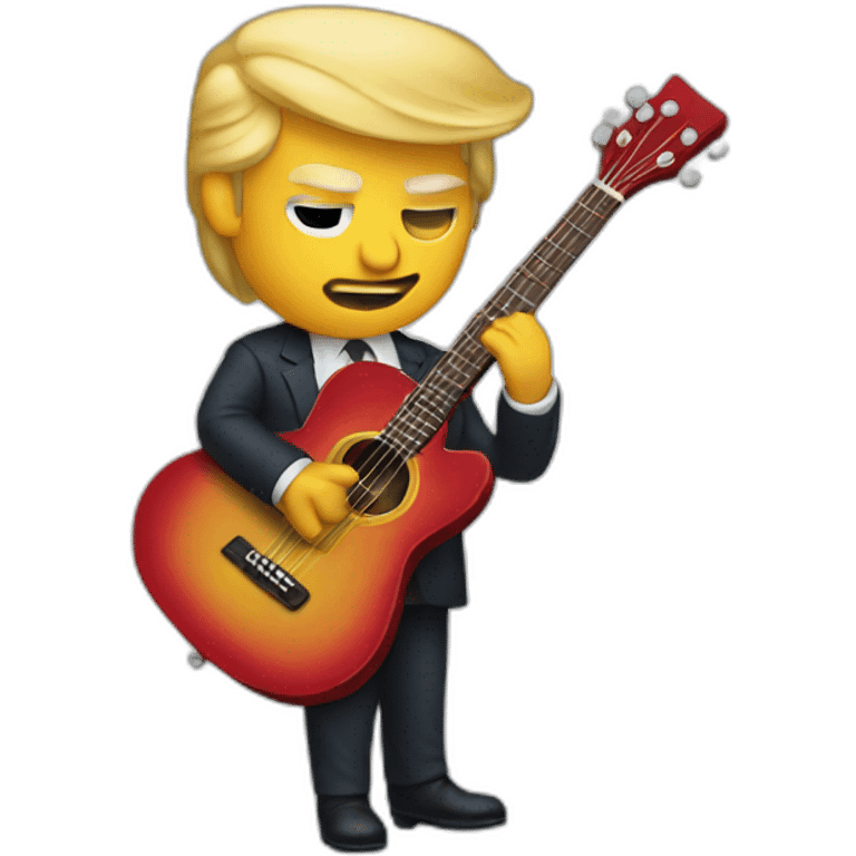 Donald trump playing guitar emoji